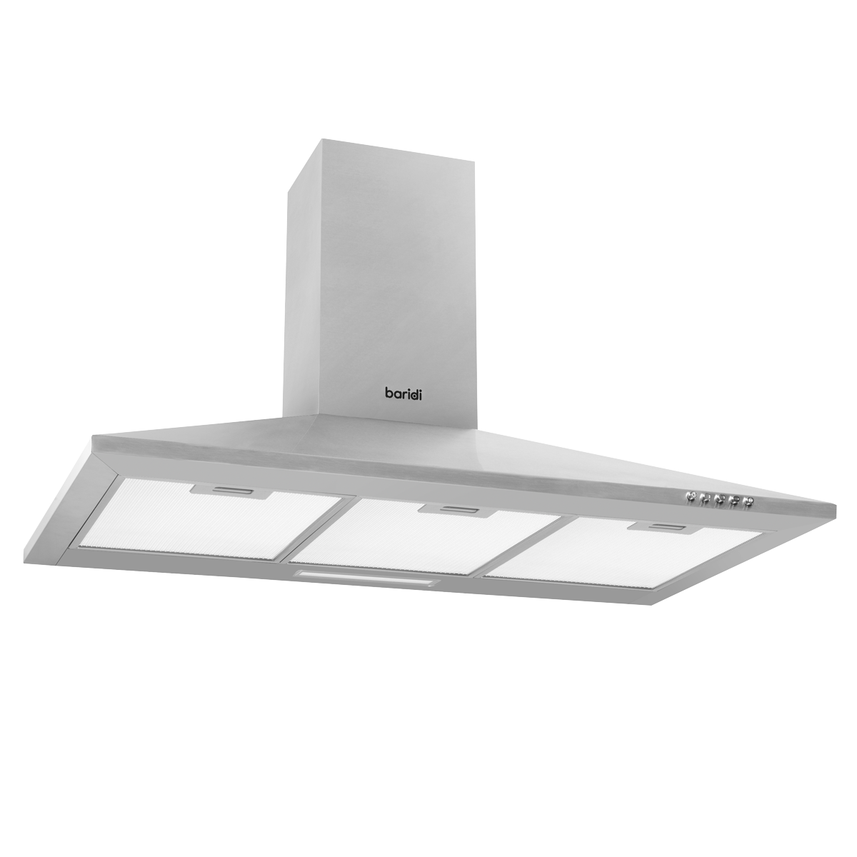 Baridi Chimney Style Cooker Hood with Filters 90cm, Stainless Steel (DH127) (Factory Refurbished A)