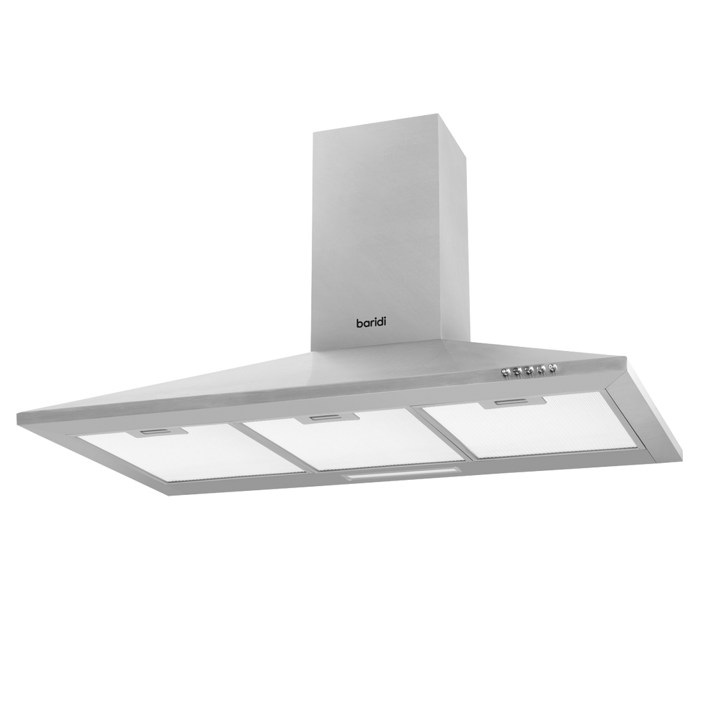 Baridi Chimney Style Cooker Hood with Filters 90cm, Stainless Steel (DH127) (Factory Refurbished A)