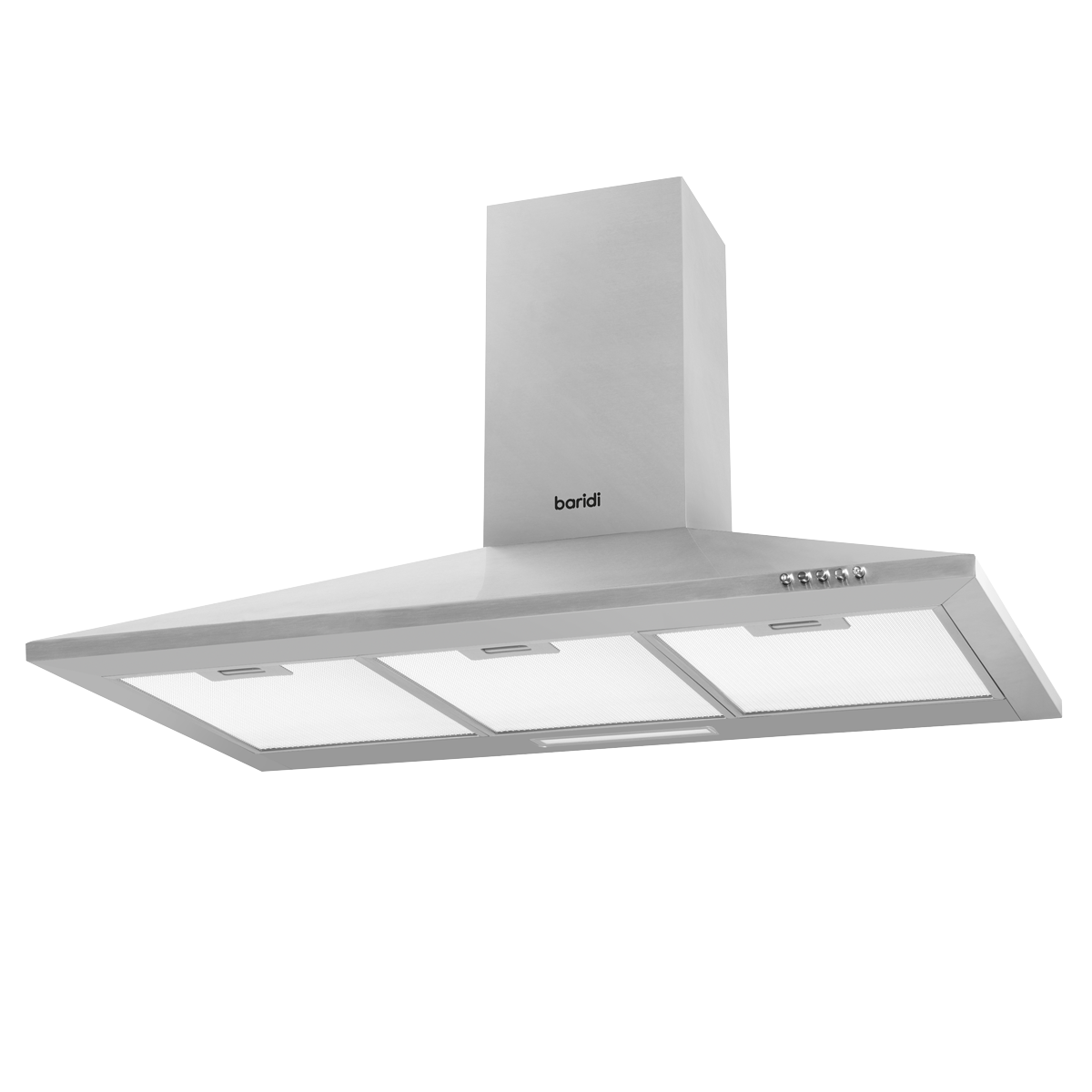 Baridi Chimney Style Cooker Hood with Filters 90cm, Stainless Steel (DH127) (Factory Refurbished A)