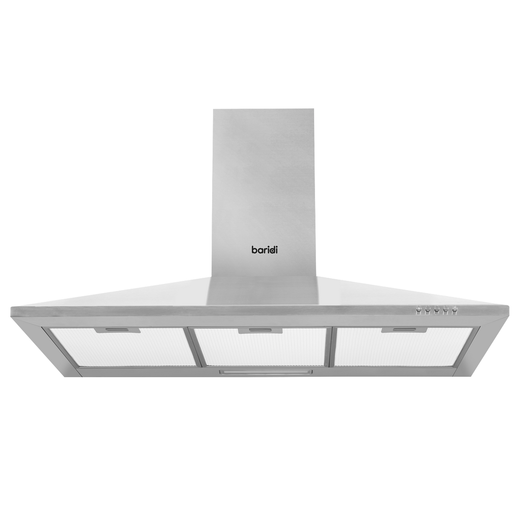 Baridi Chimney Style Cooker Hood with Filters 90cm, Stainless Steel (DH127) (Factory Refurbished A)
