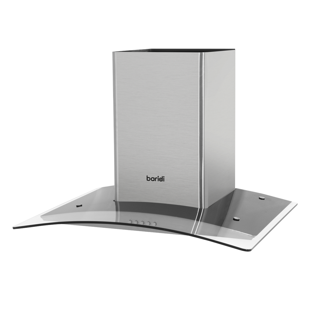 Baridi Curved Glass Cooker Hood with Filters 60cm, Stainless Steel (DH128)