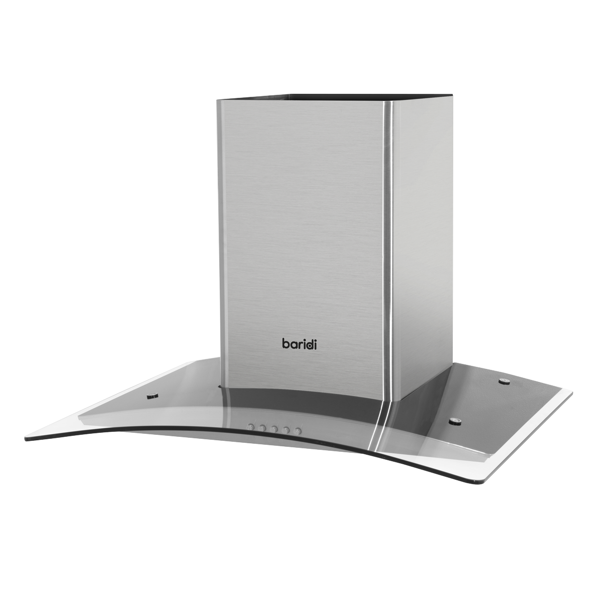 Baridi Curved Glass Cooker Hood with Filters 60cm, Stainless Steel (DH128)