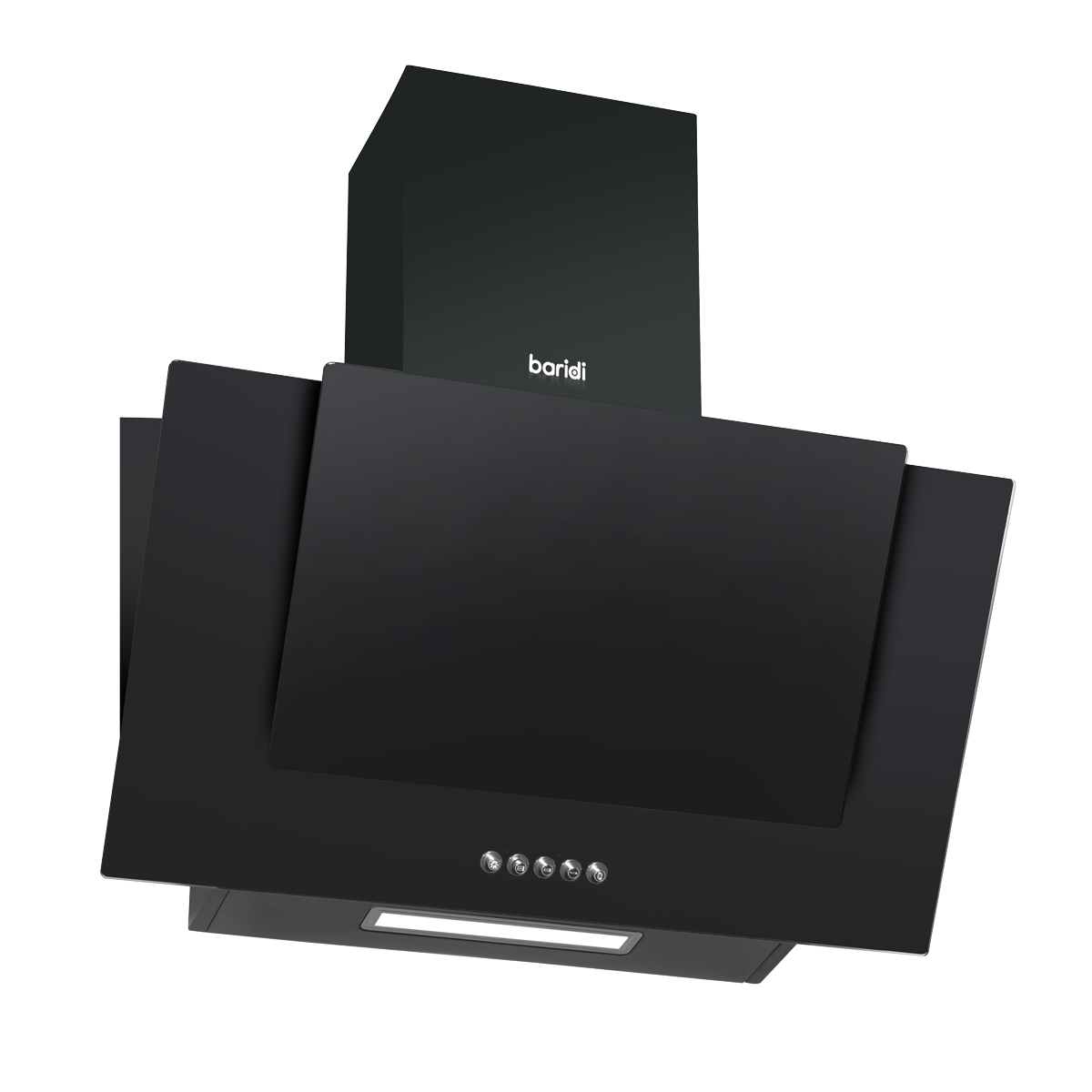 Baridi Angled Cooker Hood, Fan-Assisted Oven & Ceramic Hob 60cm (DH186)