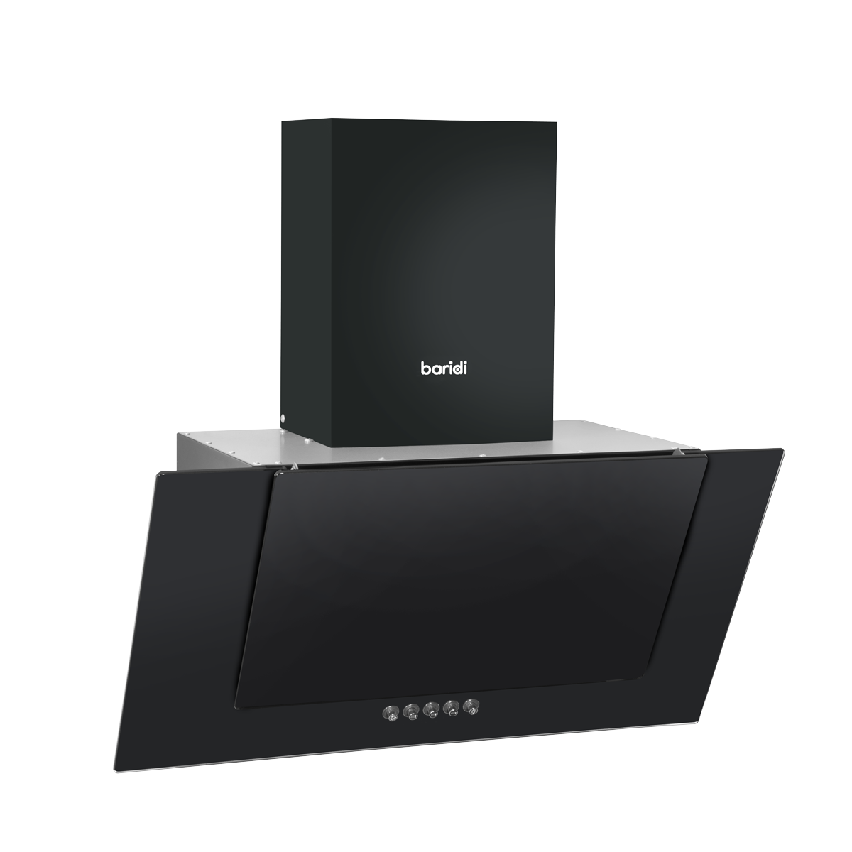 Baridi Angled Chimney Cooker Hood with Filters 60cm, Black (DH129) (Factory Refurbished A)