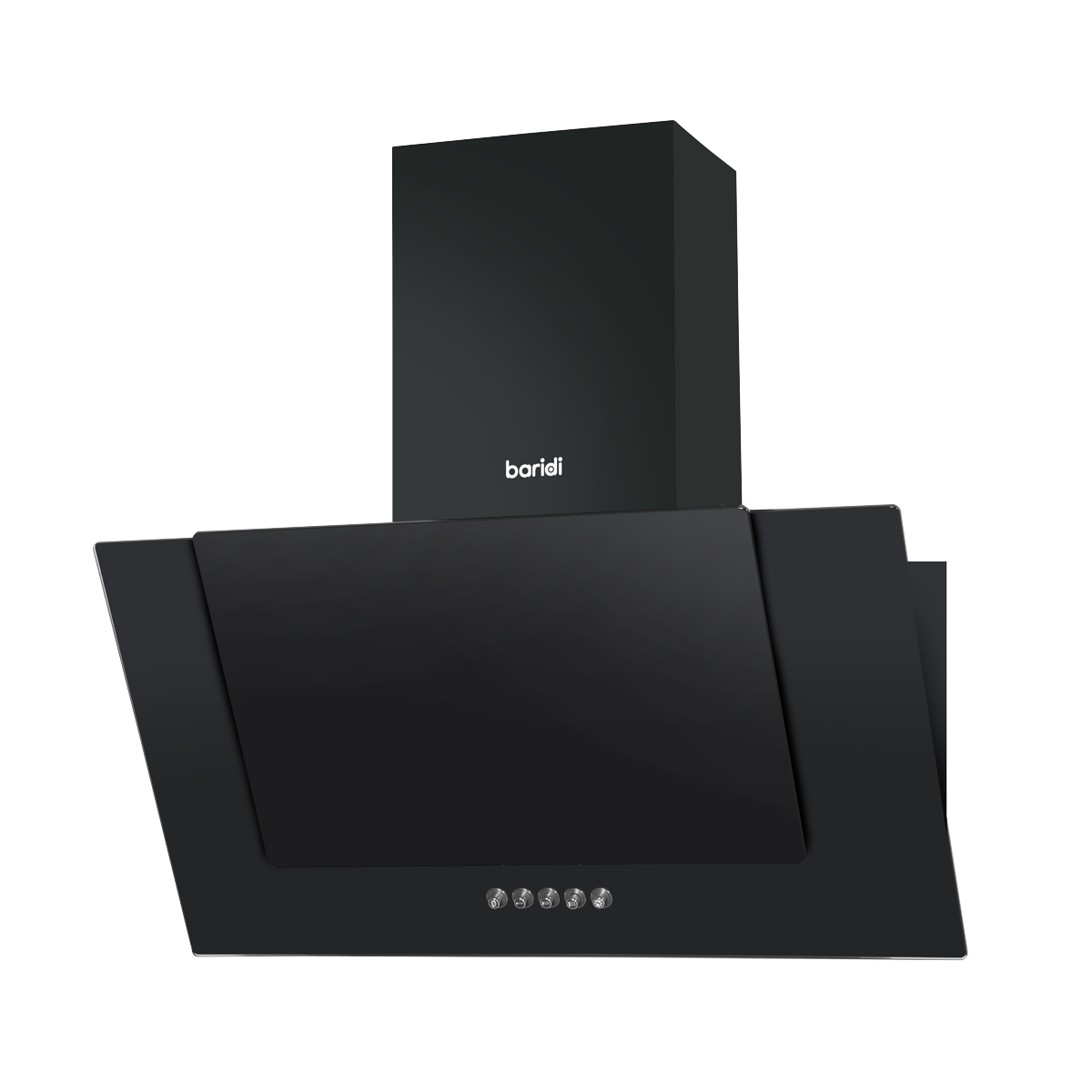 Baridi Angled Chimney Cooker Hood with Filters 60cm, Black (DH129) (Factory Refurbished A)
