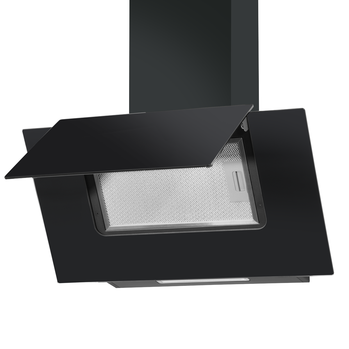 Baridi Angled Chimney Cooker Hood with Filters 60cm, Black (DH129) (Factory Refurbished A)