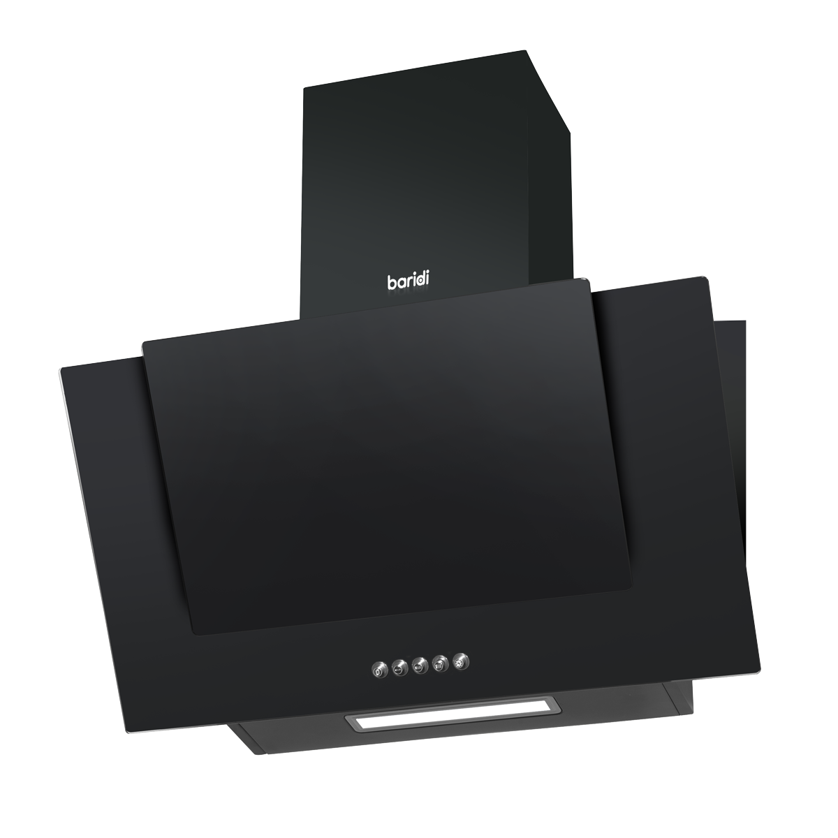 Baridi Angled Chimney Cooker Hood with Filters 60cm, Black (DH129) (Factory Refurbished A)