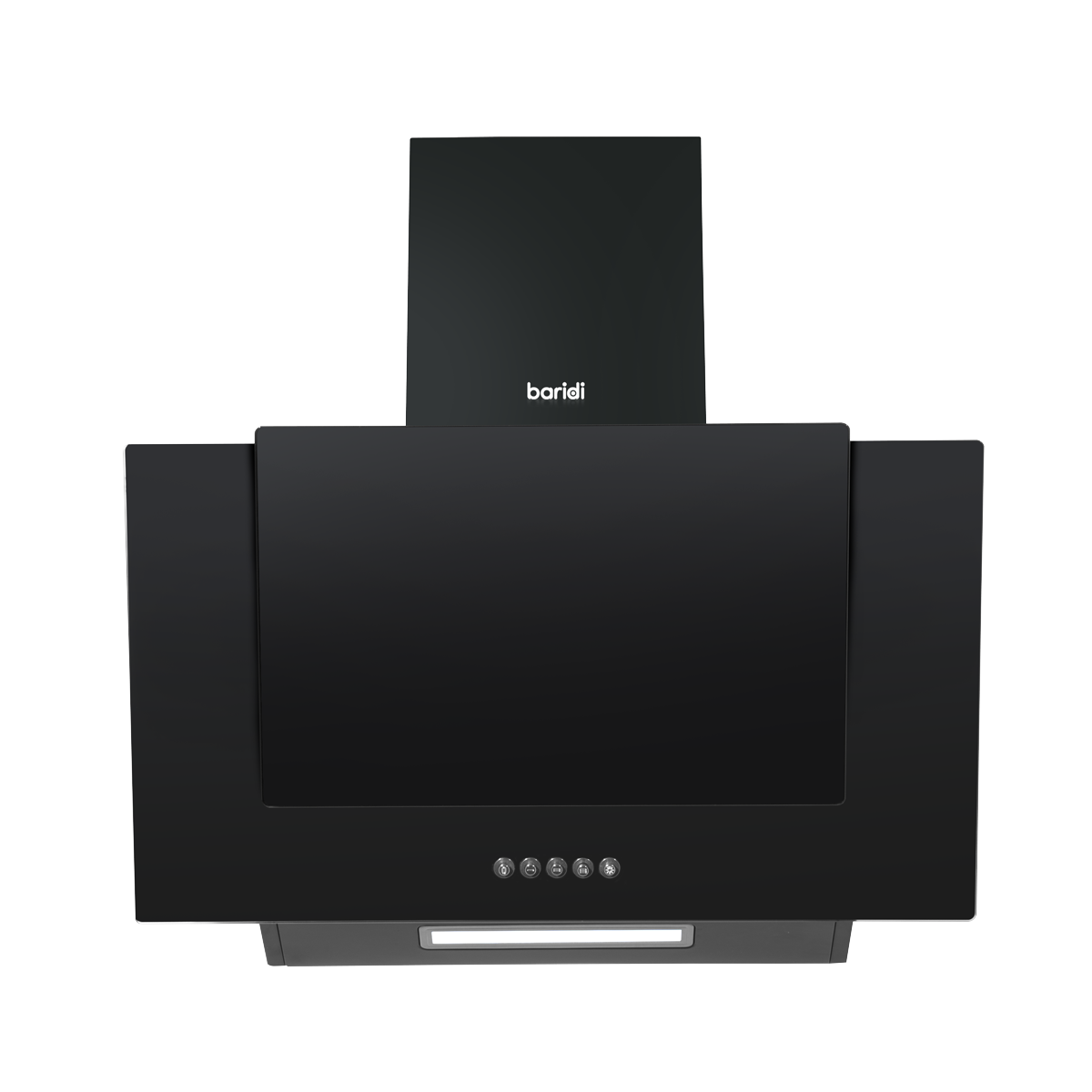 Baridi Angled Chimney Cooker Hood with Filters 60cm, Black (DH129) (Factory Refurbished A)