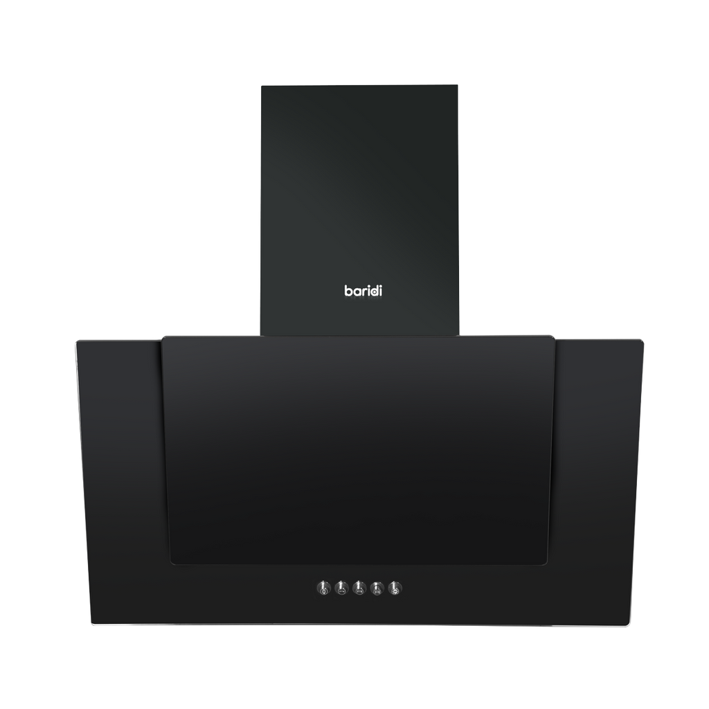 Baridi Angled Chimney Cooker Hood with Filters 60cm, Black (DH129) (Factory Refurbished A)