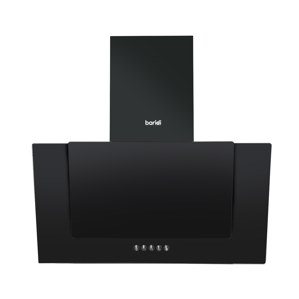 Baridi Angled Chimney Cooker Hood with Filters 60cm, Black (DH129) (Factory Refurbished A)