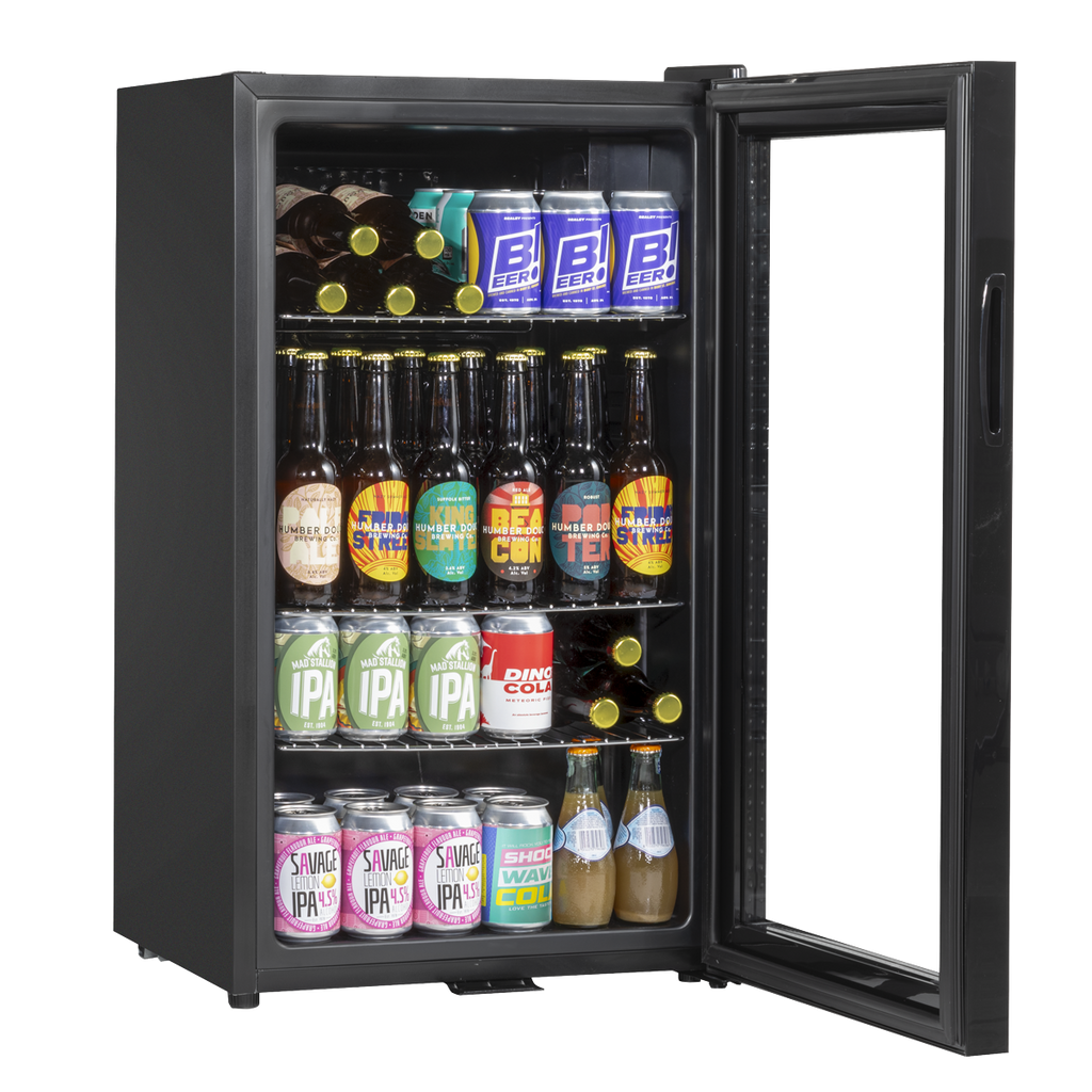 Baridi Drinks, Beer & Wine Fridge, 85L Capacity, Black (DH13) (Factory Refurbished B)