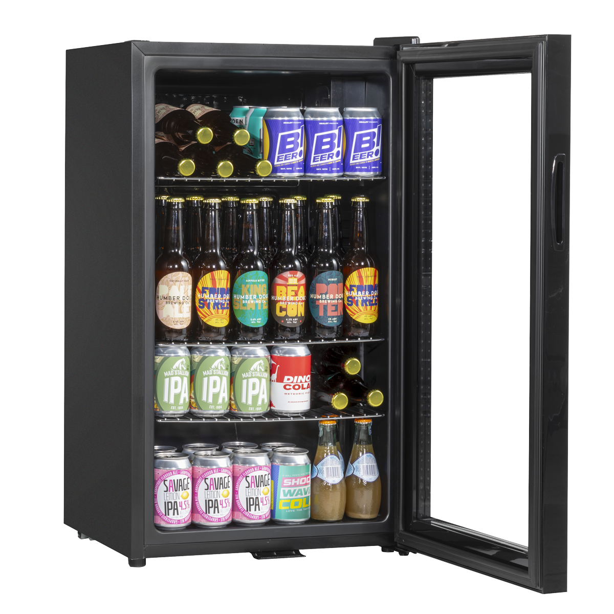 Baridi Drinks, Beer & Wine Fridge, 85L Capacity, Black (DH13) (Factory Refurbished B)