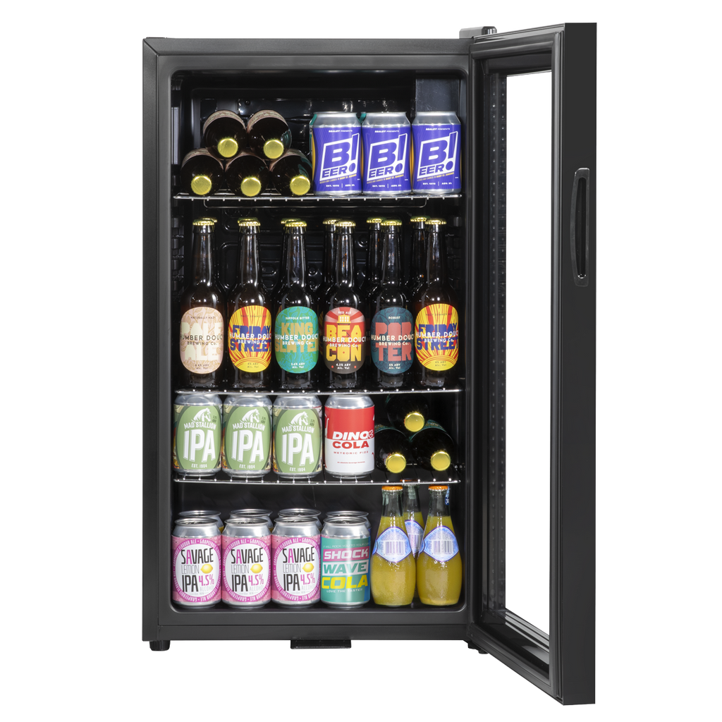 Baridi Drinks, Beer & Wine Fridge, 85L Capacity, Black (DH13) (Factory Refurbished B)