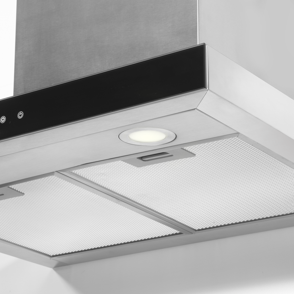 Baridi T-Shape Chimney Cooker Hood with Filters 60cm, Stainless Steel (DH130)