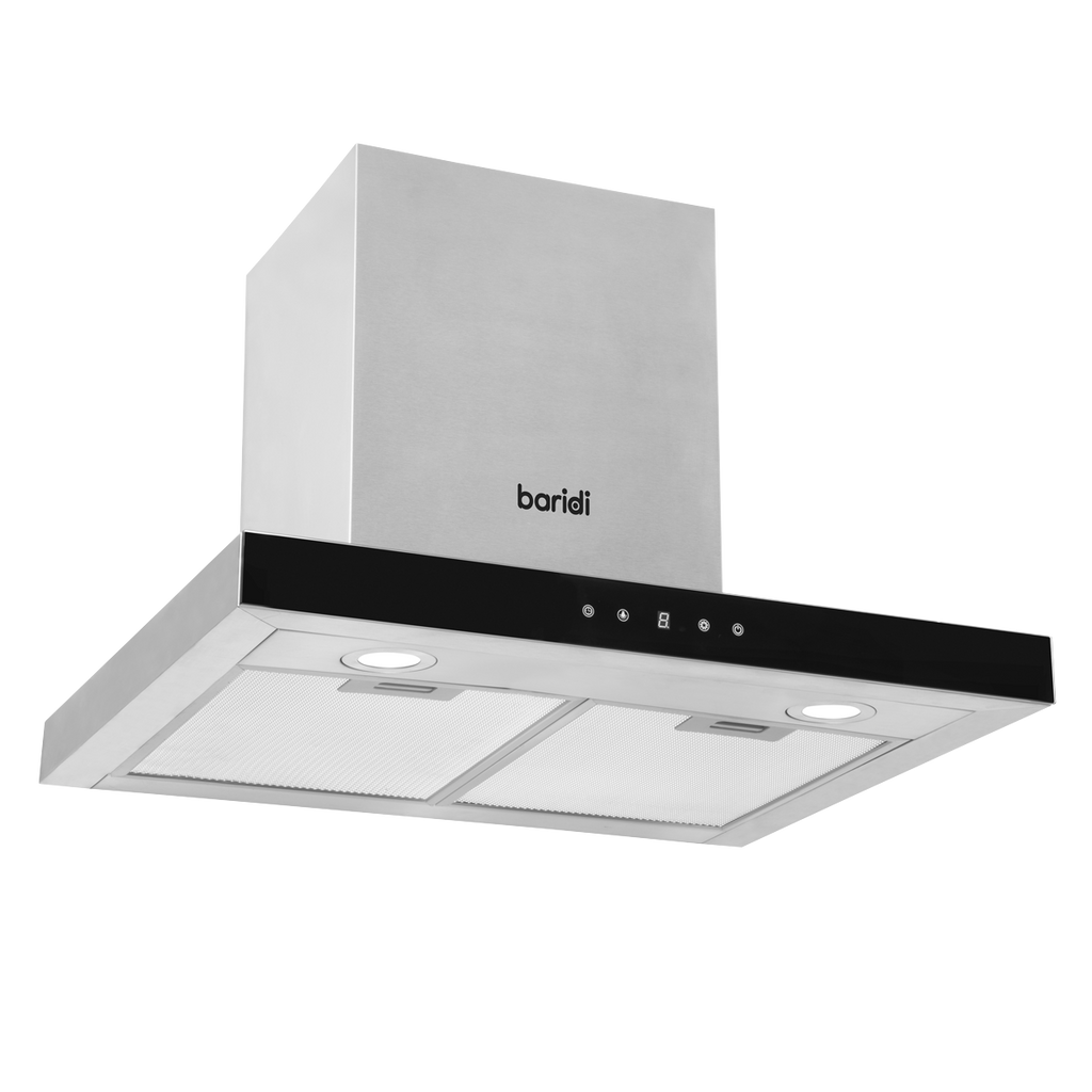 Baridi T-Shape Chimney Cooker Hood with Filters 60cm, Stainless Steel (DH130)