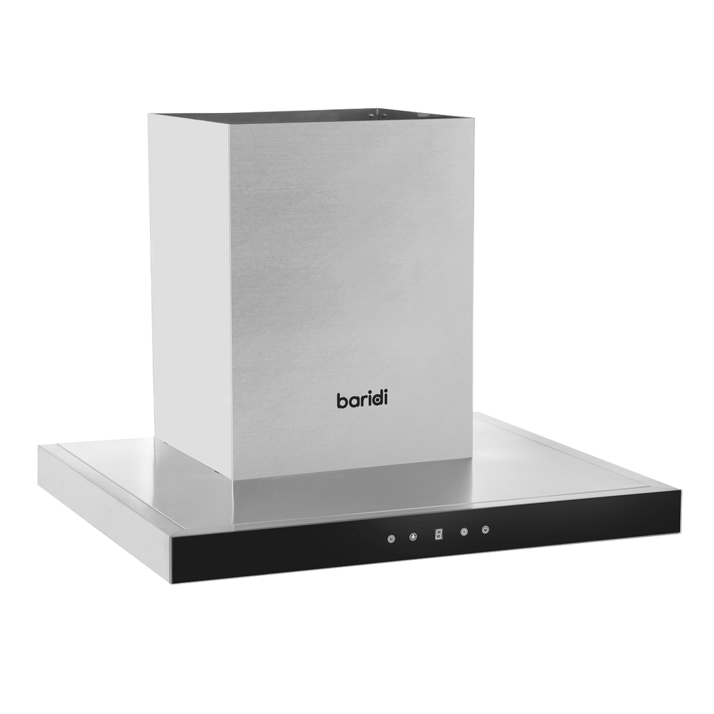 Baridi T-Shape Chimney Cooker Hood with Filters 60cm, Stainless Steel (DH130)