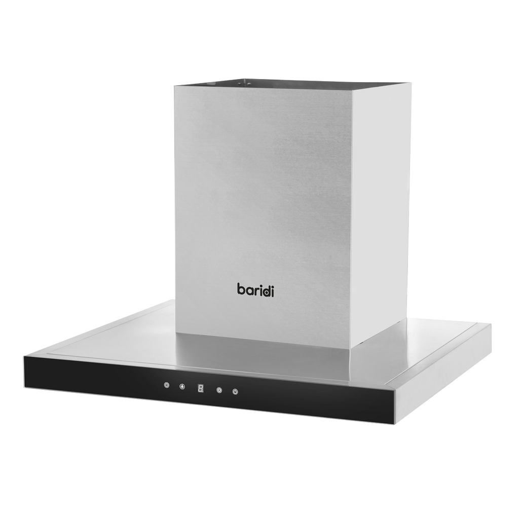 Baridi T-Shape Chimney Cooker Hood with Filters 60cm, Stainless Steel (DH130)