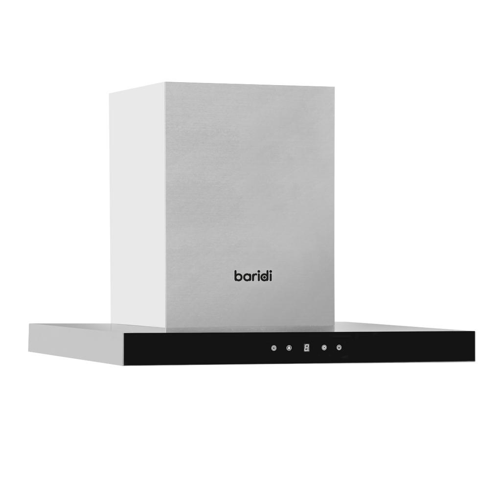 Baridi T-Shape Chimney Cooker Hood with Filters 60cm, Stainless Steel (DH130)