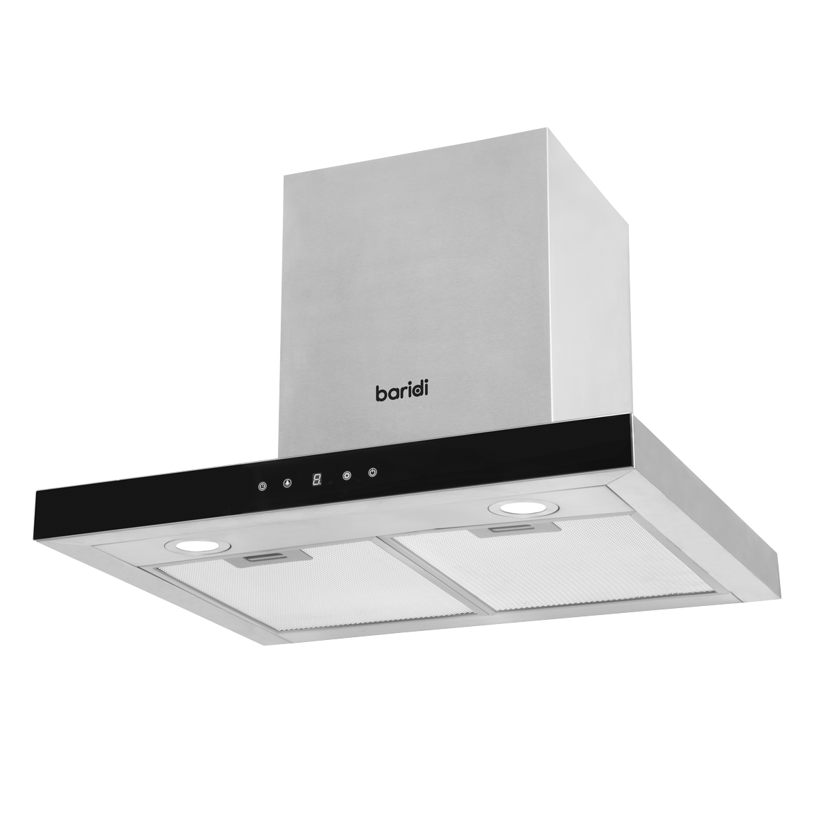 Baridi T-Shape Chimney Cooker Hood with Filters 60cm, Stainless Steel (DH130)