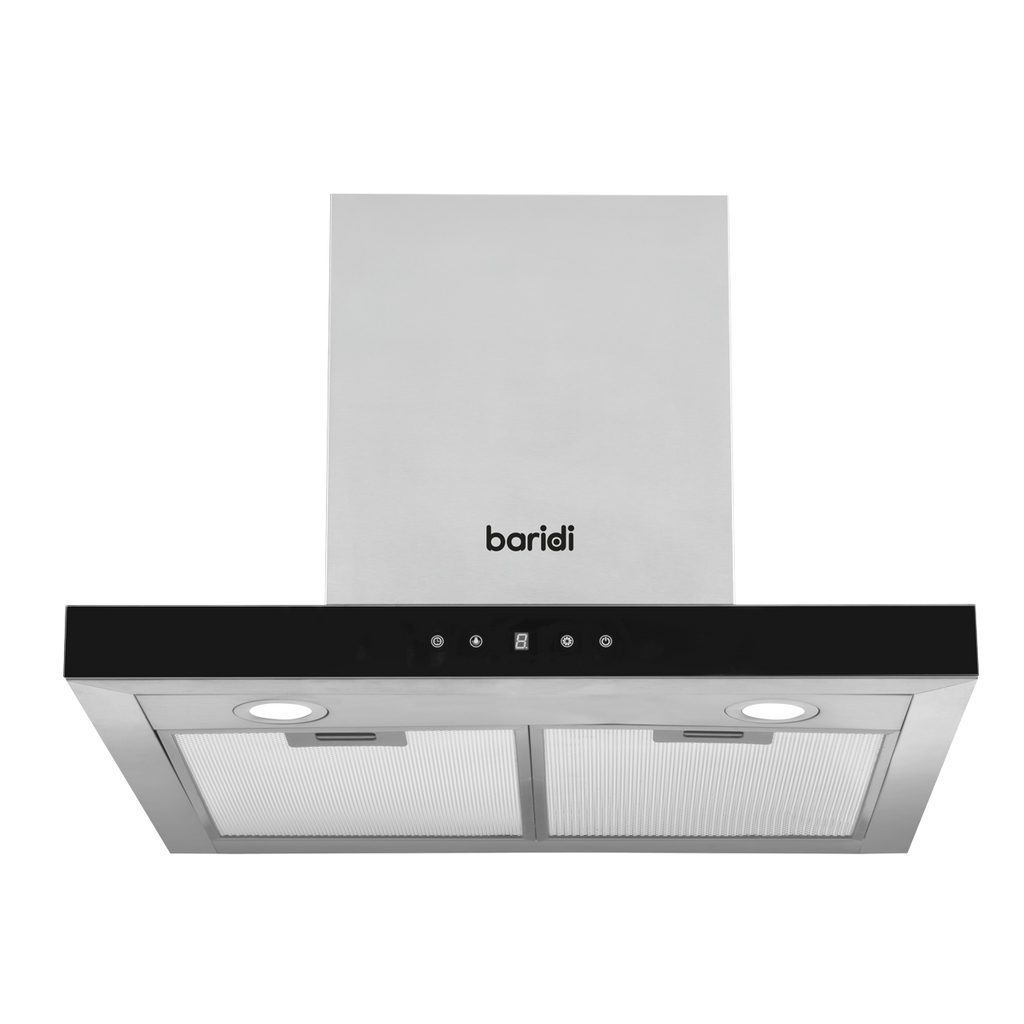 Baridi T-Shape Chimney Cooker Hood with Filters 60cm, Stainless Steel (DH130)