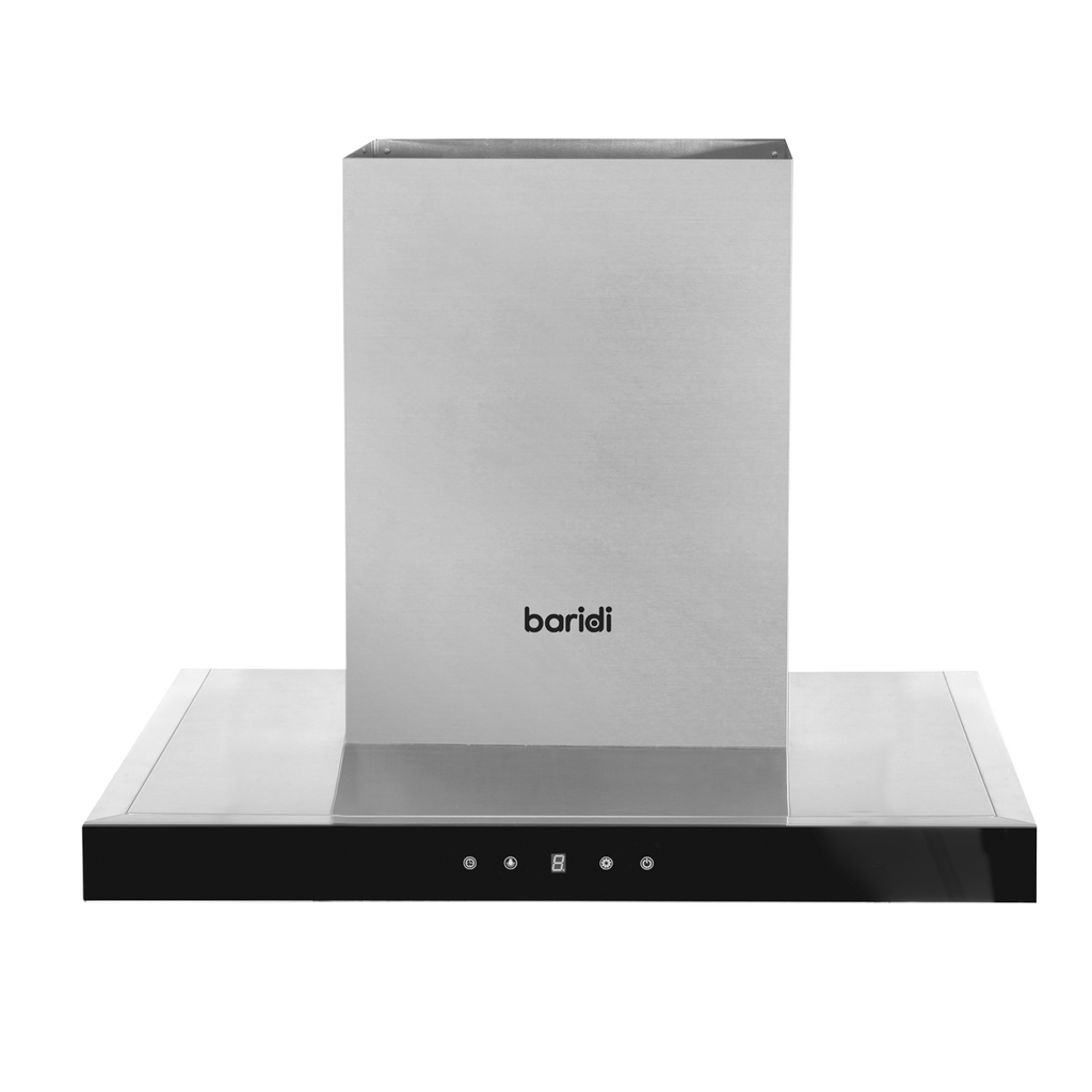 Baridi T-Shape Chimney Cooker Hood with Filters 60cm, Stainless Steel (DH130)