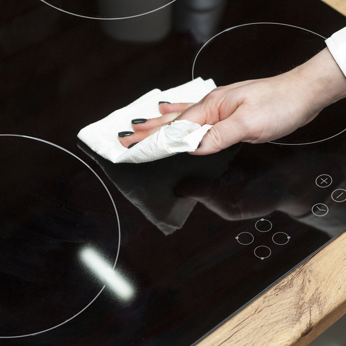 Baridi Built-in Ceramic Hob 60cm, 4 Cooking Zones, Black (DH131)
