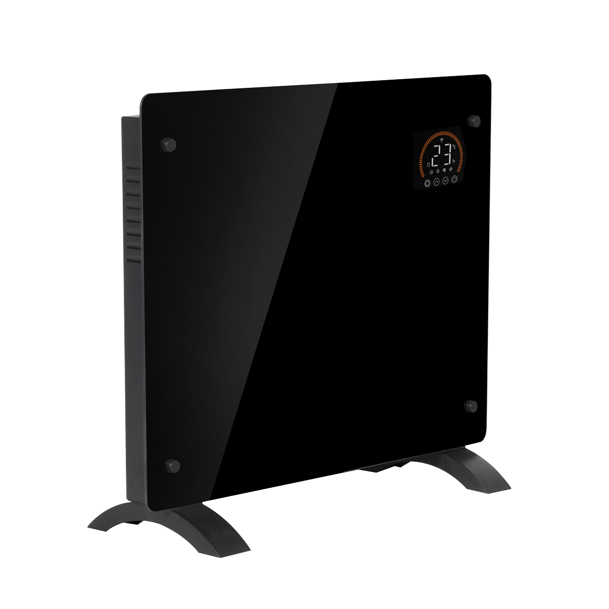 Baridi, Electric Glass Panel Heater, 1000W, Wi-Fi Enabled, Black - DH135