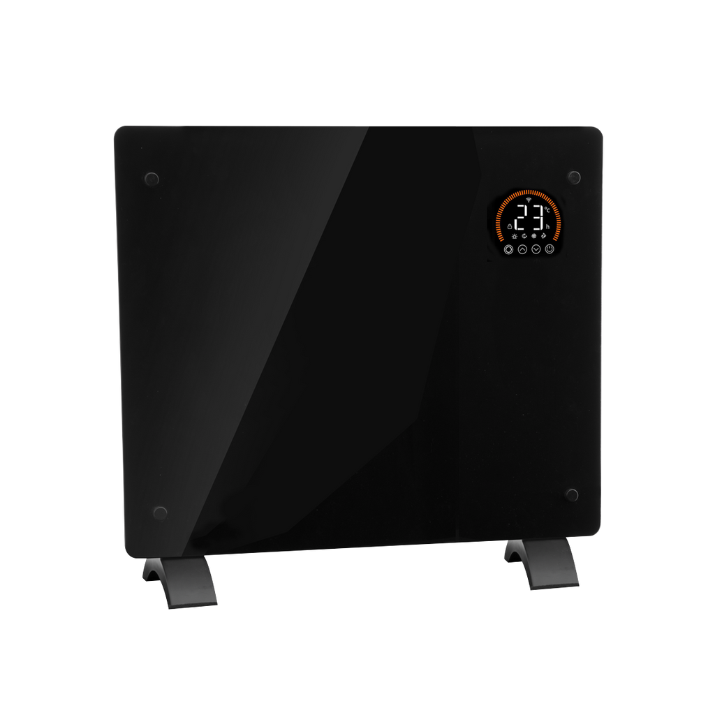 Baridi Electric Glass Panel Heater, 1000W, 24/7 Timer, Wi-Fi Enabled, Black (DH135)