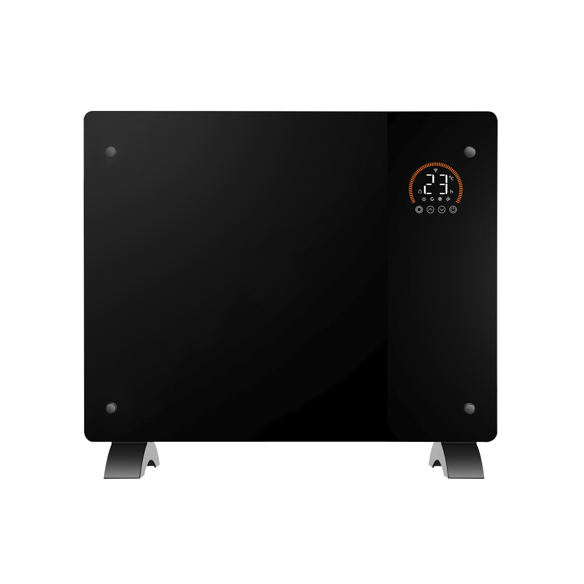 Baridi Electric Glass Panel Heater, 1000W, 24/7 Timer, Wi-Fi Enabled, Black (DH135)