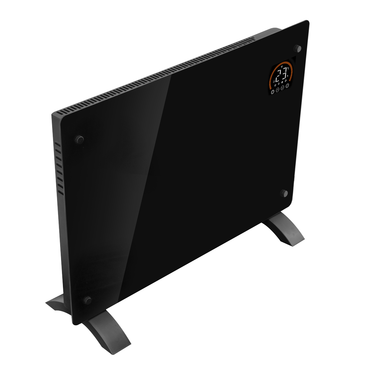 Baridi Electric Glass Panel Heater, 1500W, 24/7 Timer, Wi-Fi Enabled, Black (DH137)