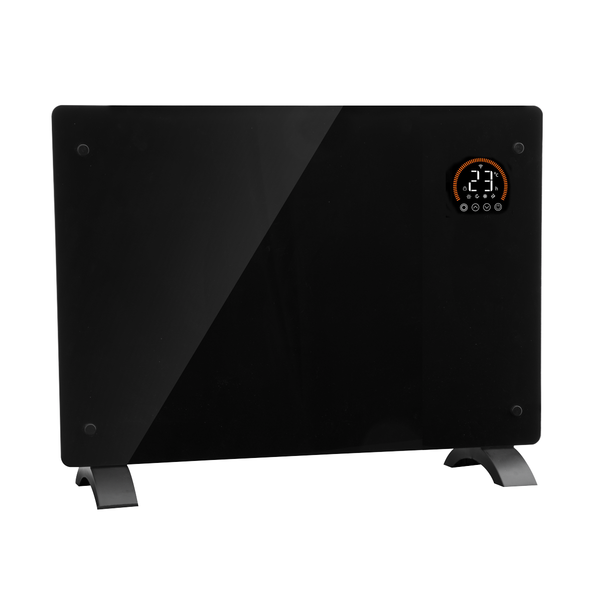 Baridi Electric Glass Panel Heater, 1500W, 24/7 Timer, Wi-Fi Enabled, Black (DH137)