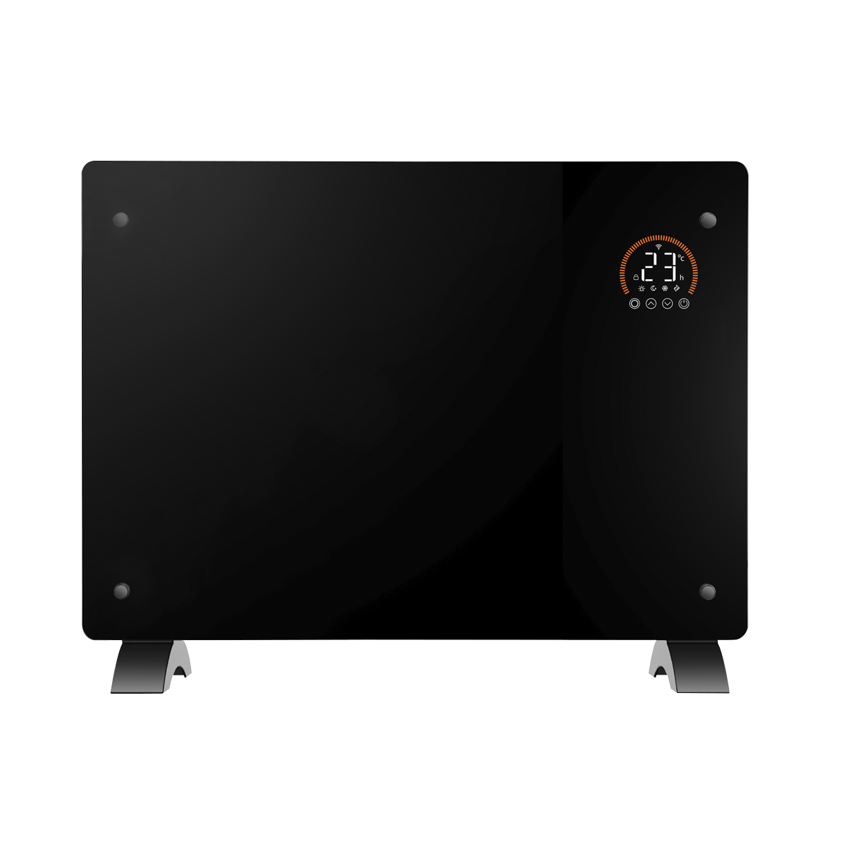 Baridi Electric Glass Panel Heater, 1500W, 24/7 Timer, Wi-Fi Enabled, Black (DH137)