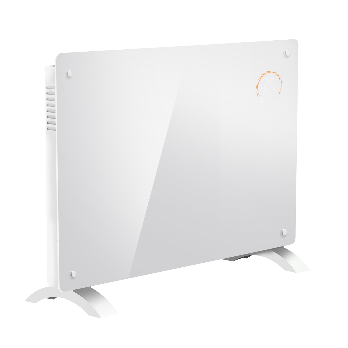 Baridi Electric Glass Panel Heater, 1500W, 24/7 Timer, Wi-Fi Enabled, White (DH138)