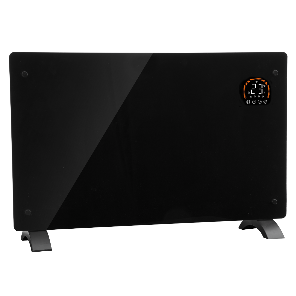 Baridi Electric Glass Panel Heater, 2000W, 24/7 Timer, Wi-Fi Enabled, Black (DH139)
