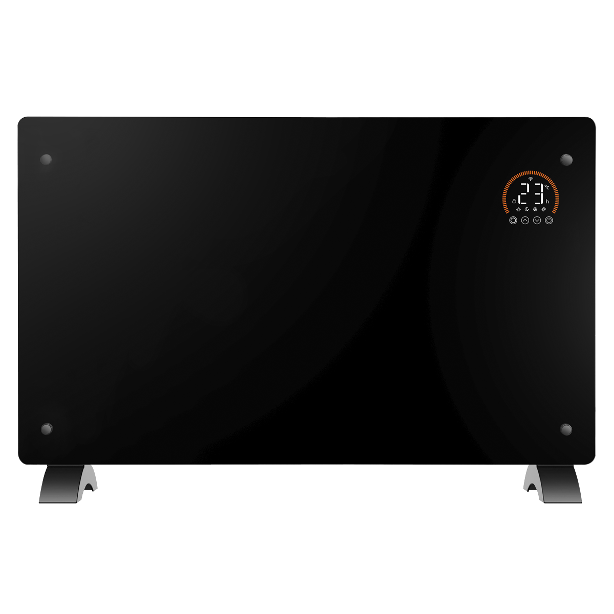 Baridi Electric Glass Panel Heater, 2000W, 24/7 Timer, Wi-Fi Enabled, Black (DH139)
