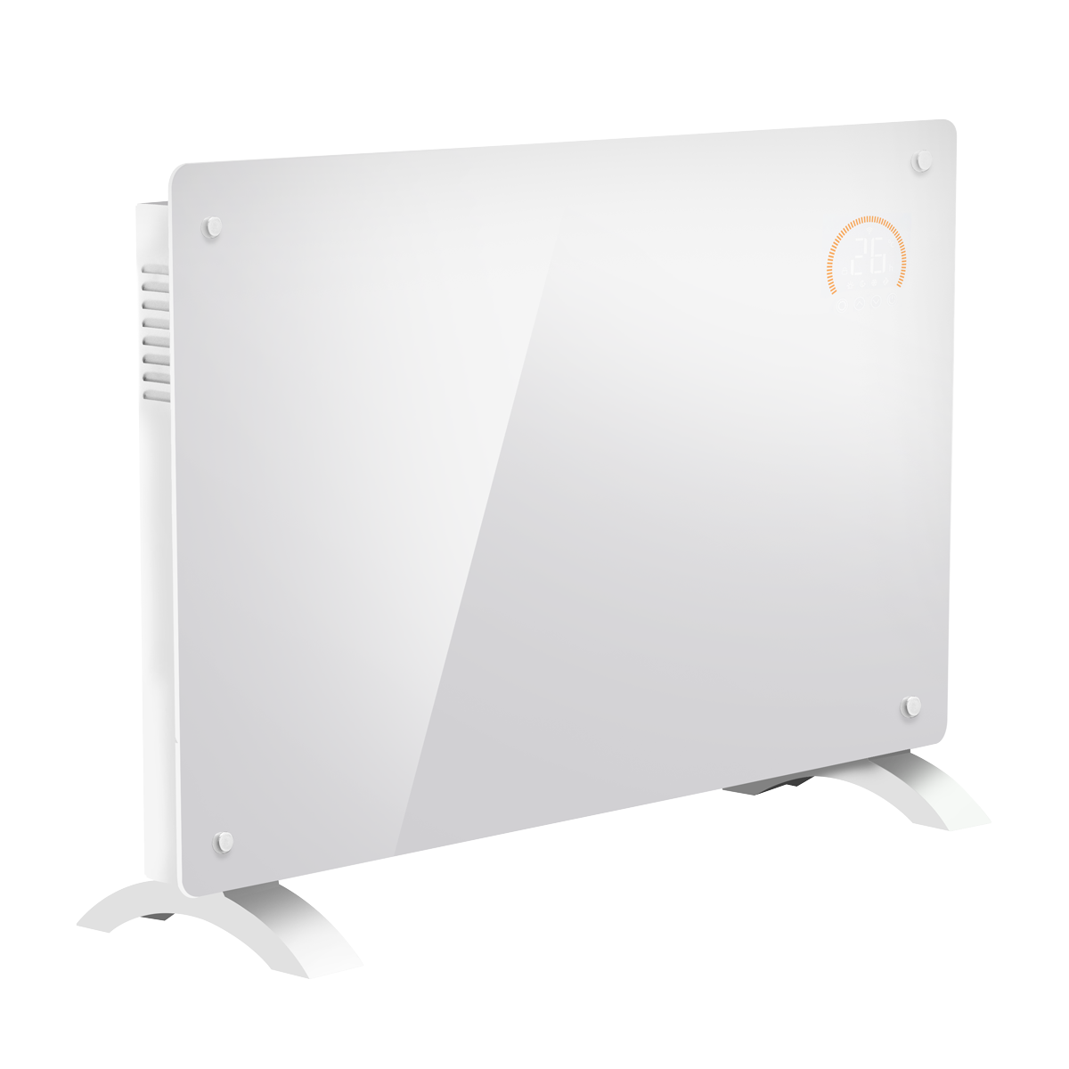 Baridi Electric Glass Panel Heater, 2000W, 24/7 Timer, Wi-Fi Enabled, White (DH140)