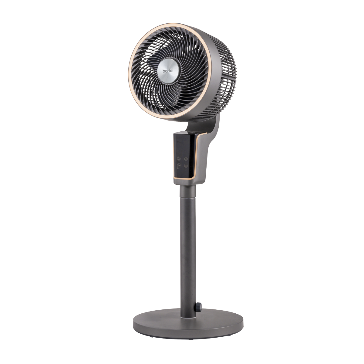 Baridi Pedestal Fan with Remote Control & Timer 12", Grey