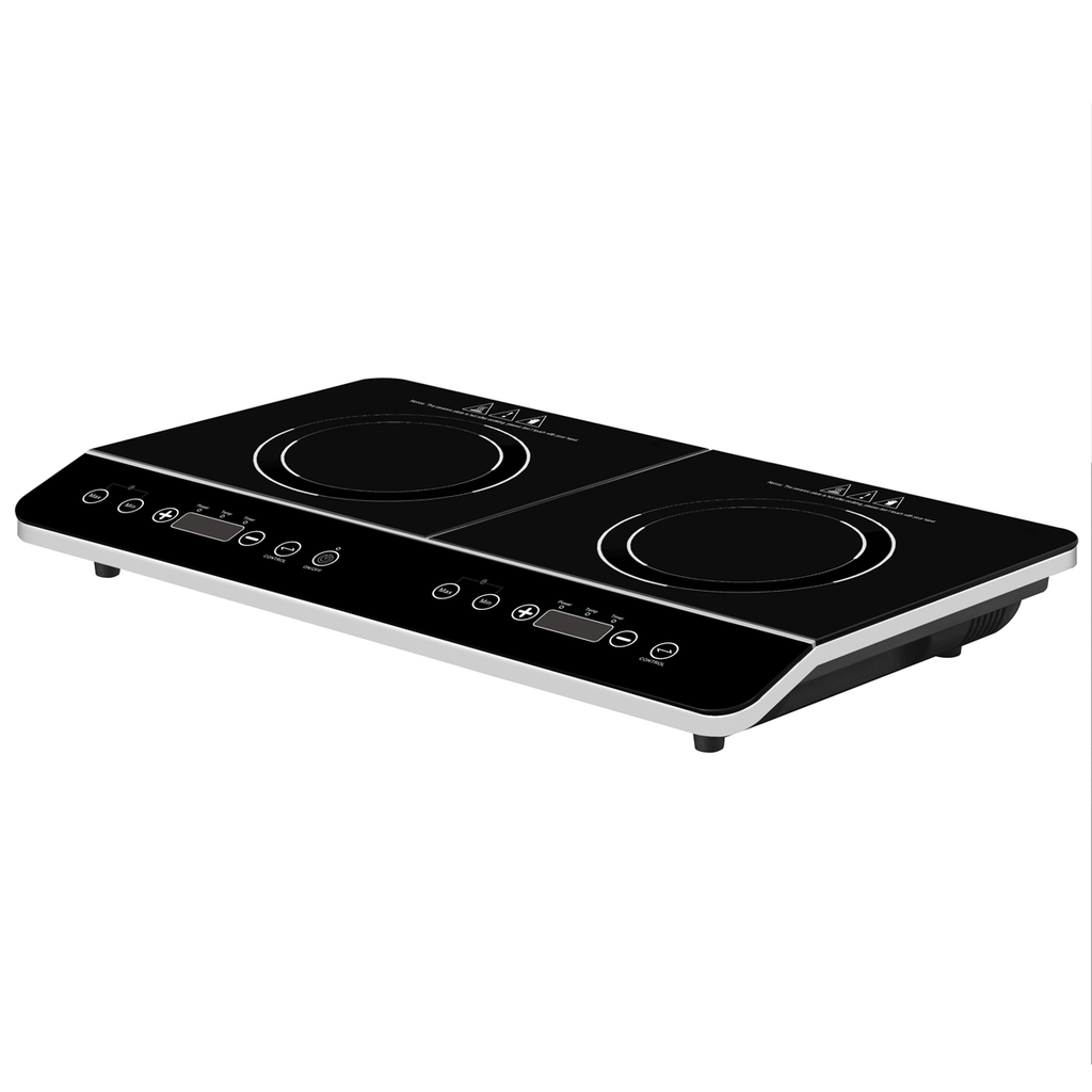 Baridi Portable Induction Hob, 2 Cooking Zones, Black (DH146)