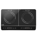 Baridi Portable Induction Hob, 2 Cooking Zones, Black (DH146)
