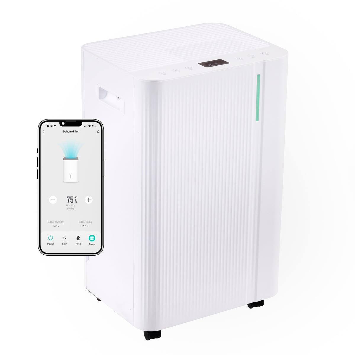 Baridi Dehumidifier with Digital Display & 24hr Timer 20L - White (Factory Refurbished A)