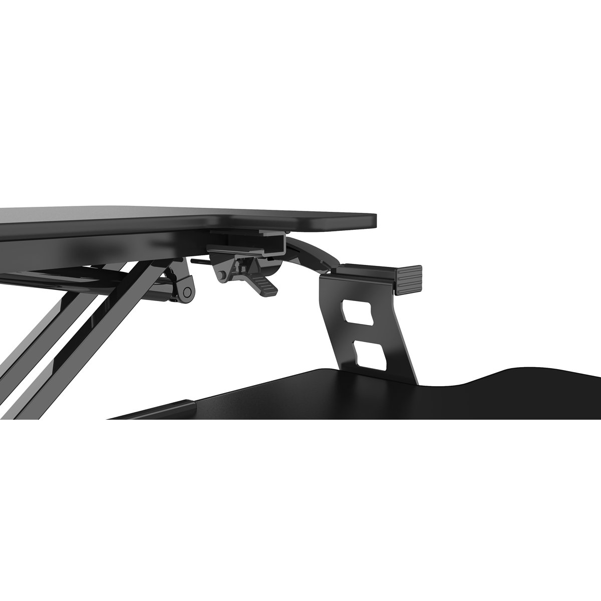 Dellonda Height-Adjustable Standing Desk Riser 71cm, Black (DH14)