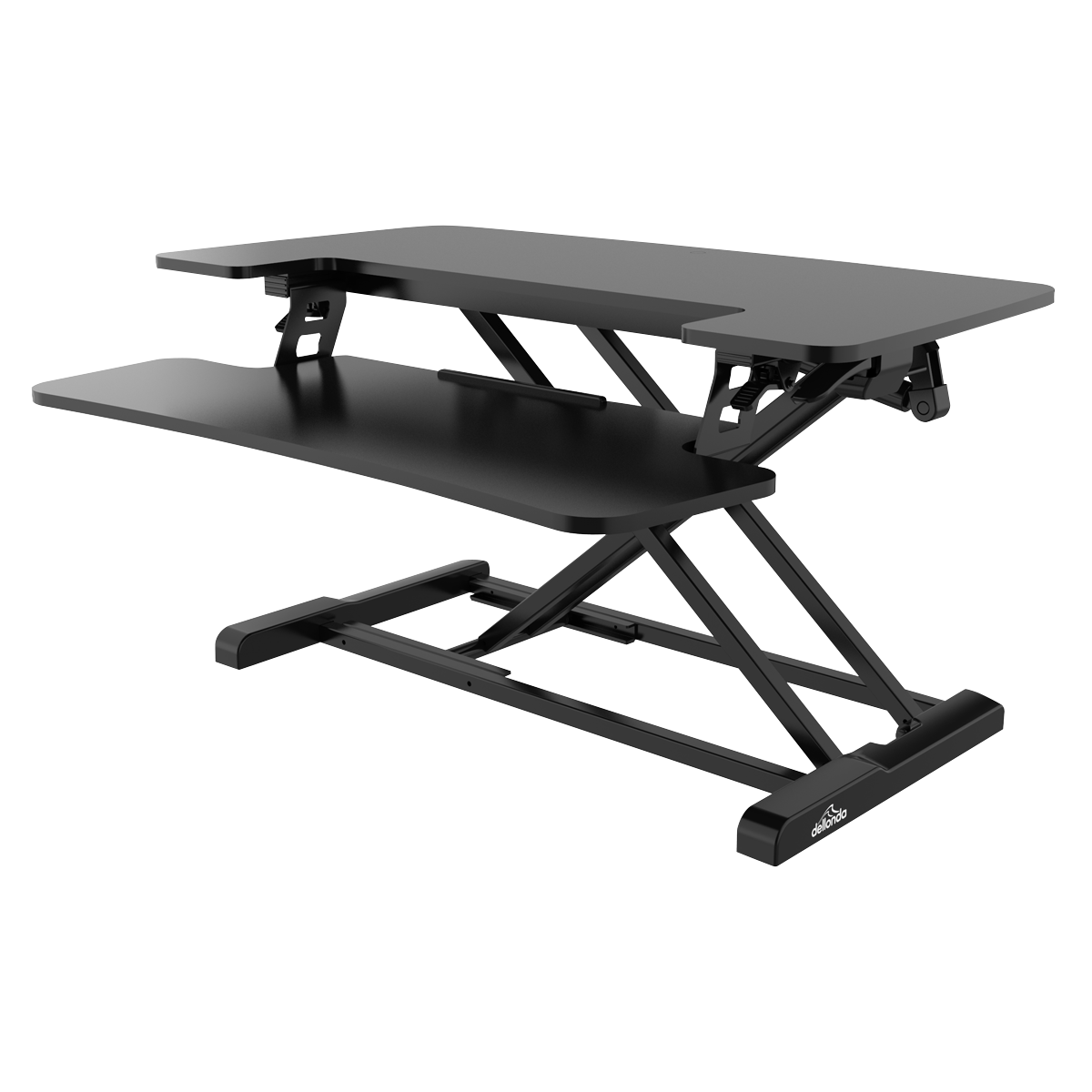 Dellonda Height-Adjustable Standing Desk Riser 71cm, Black (DH14)