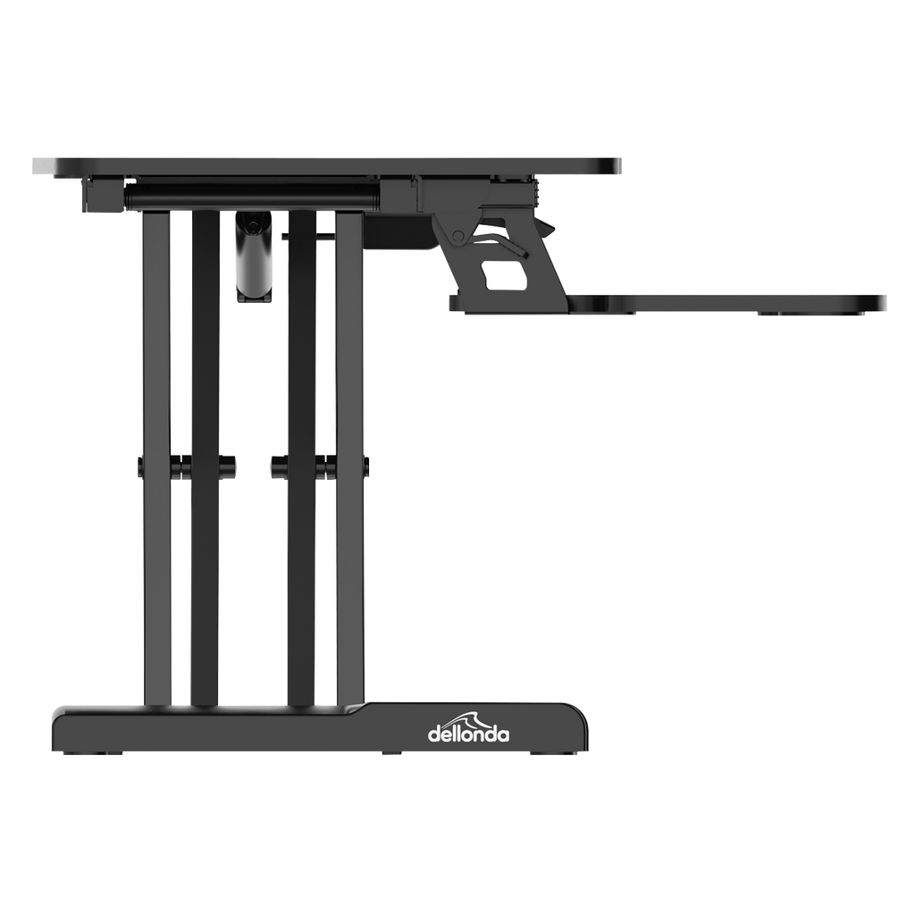 Dellonda Height-Adjustable Standing Desk Riser 71cm, Black (DH14)