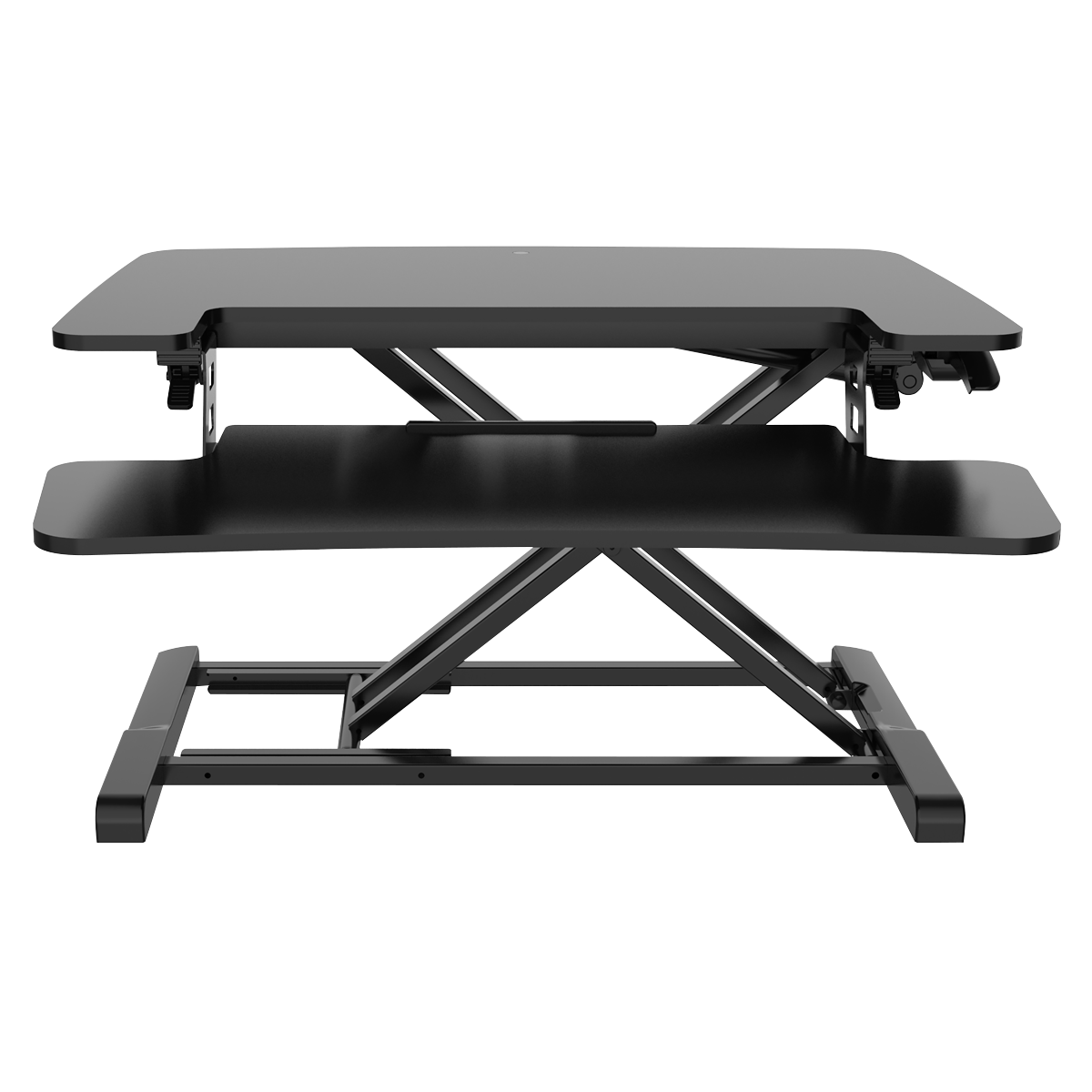 Dellonda Height-Adjustable Standing Desk Riser 71cm, Black (DH14)