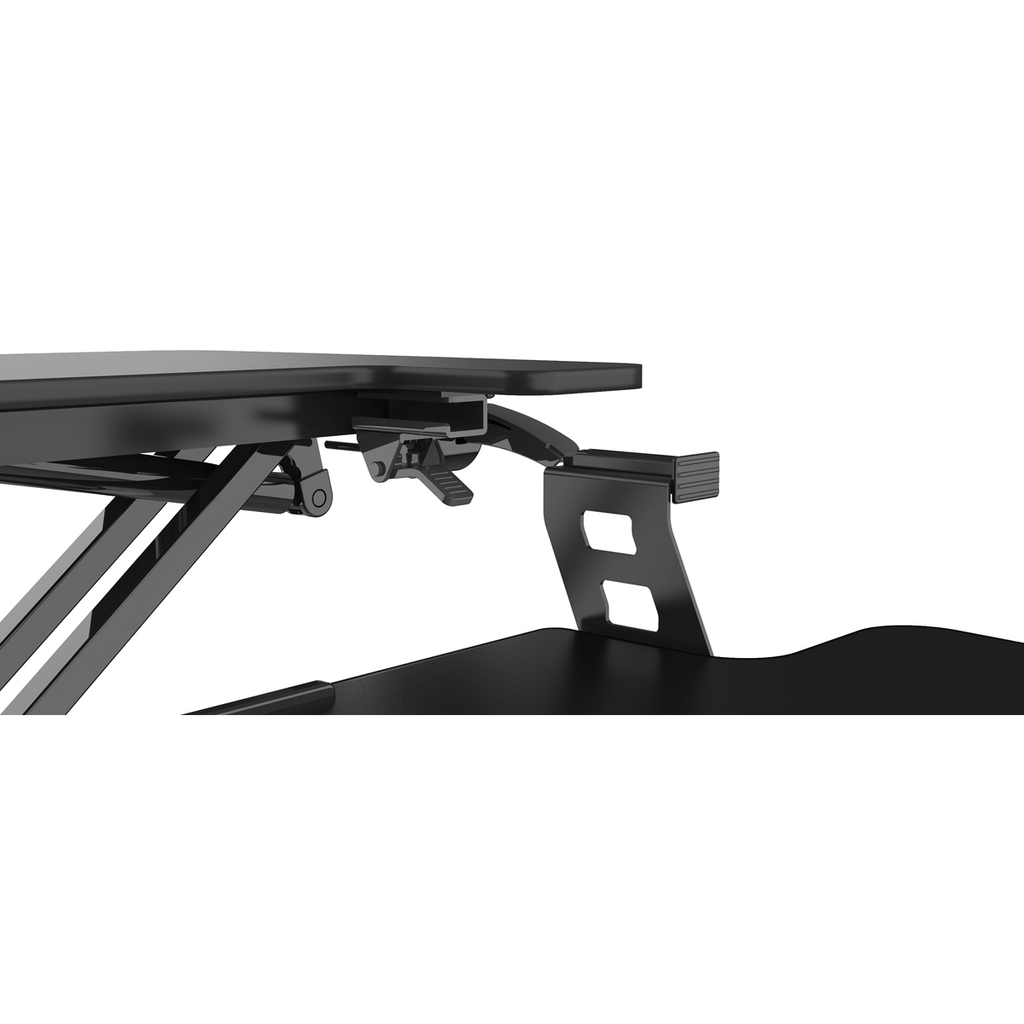 Dellonda Height-Adjustable Standing Desk Riser 89cm, Black (DH15) (Factory Refurbished A)