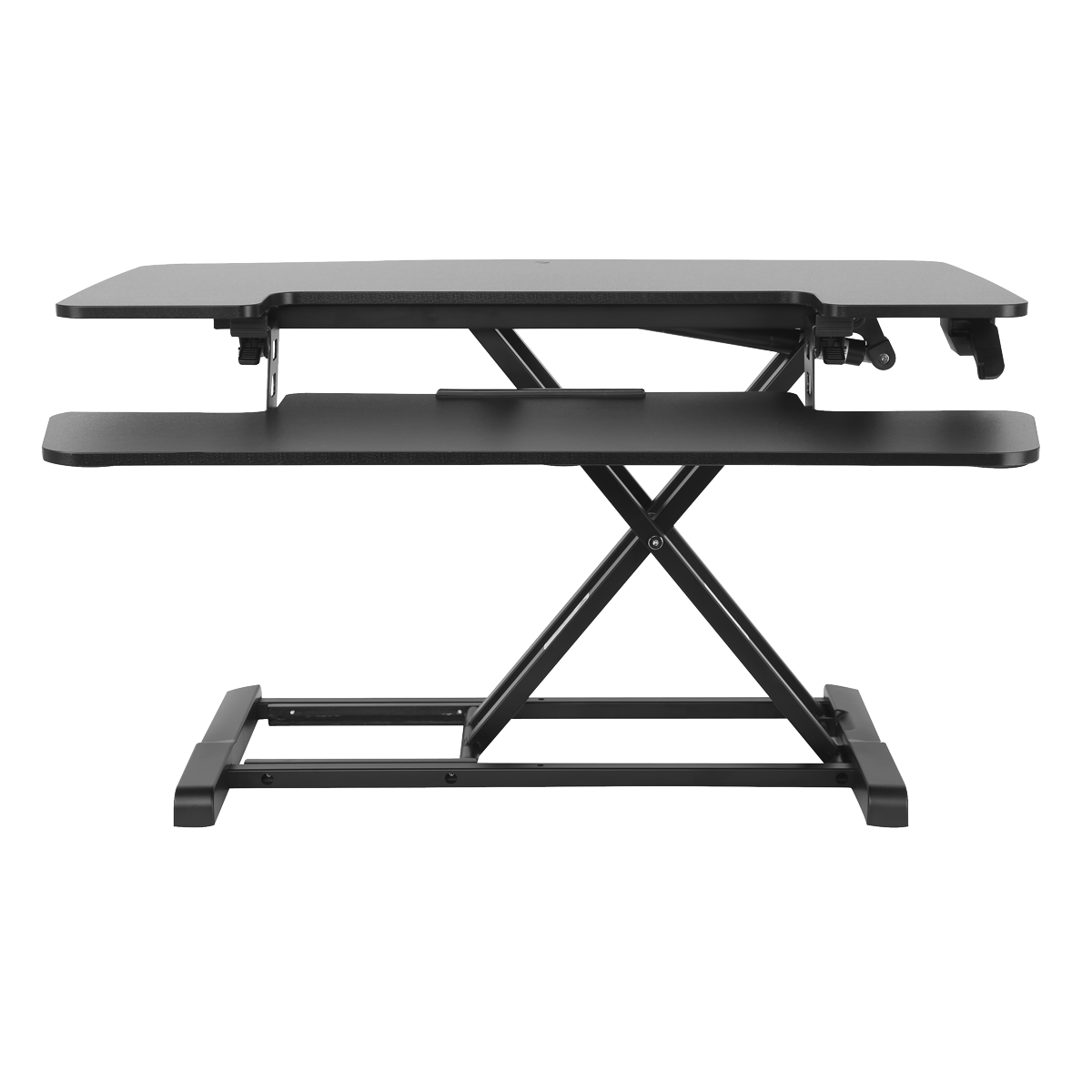 Dellonda Height-Adjustable Standing Desk Riser 89cm, Black (DH15) (Factory Refurbished A)