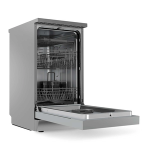 Baridi DH166 Slimline Freestanding Dishwasher 45cm, 10 Place Settings, 8 Programmes, Silver