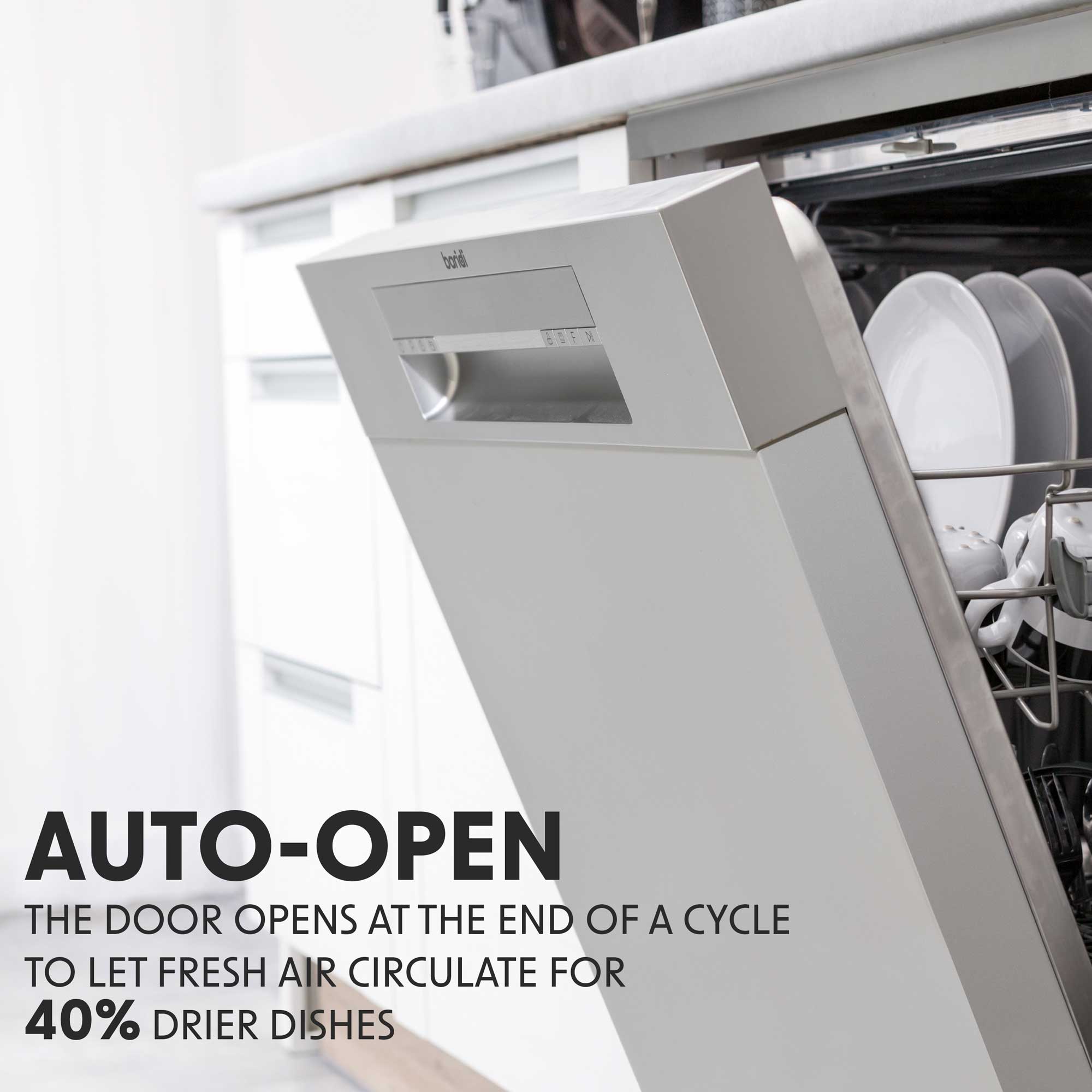 Baridi DH167 Freestanding Dishwasher 60cm, 14 Place Settings, 8 Programmes, Silver