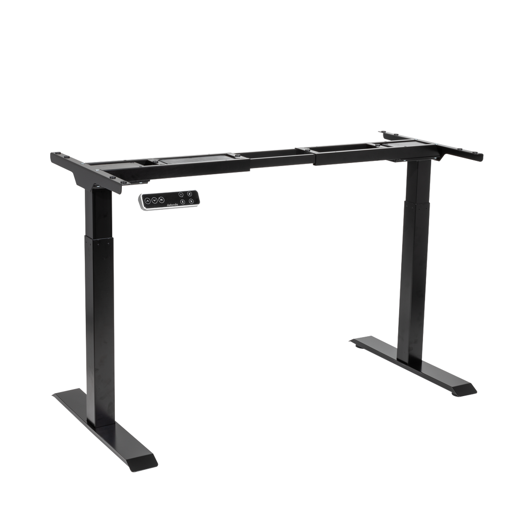 Dellonda Dual Motor Adjustable Desk Frame with Digital Controls, Black (DH16)