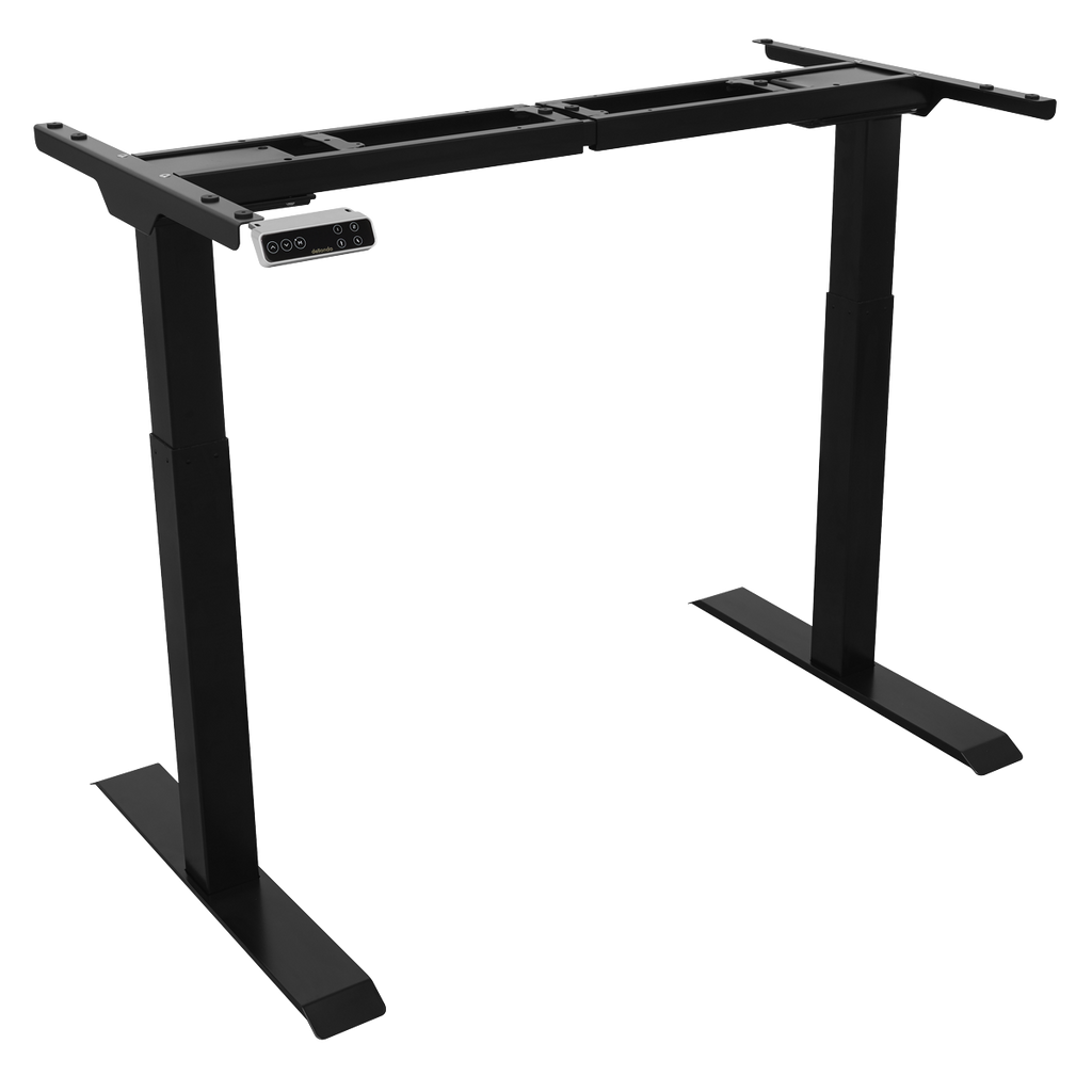 Dellonda Dual Motor Adjustable Desk Frame with Digital Controls, Black (DH16)